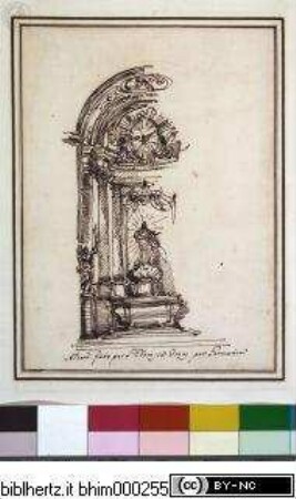 Disegni di Carlo Marchionni Architetto, e Scultore Romano, Entwurf eines hölzernen Altars