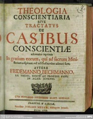 Theologia conscientiaria sive tractatus de casibus conscientiae ...