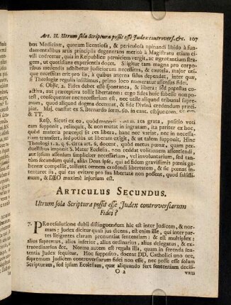 107-116, Articulus Secundus