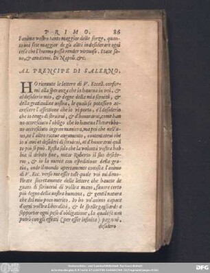 Al Prencipe Di Salerno.