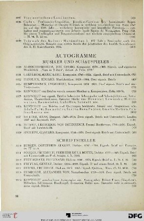 Autogramme (Nr. 1100-1129)