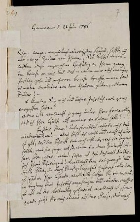 Nr. 6: Brief von Friedrich Burchard Beneken an Johann Martin Miller, Hannover, 26.6.1788