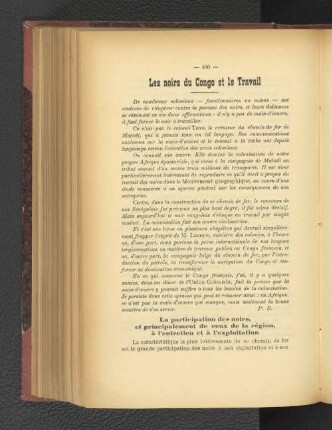 Les noirs du Congo et le Travail.