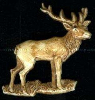 WHW-Abzeichen, Tiere des Waldes: Rothirsch, Straßensammlung im Gau 31 Steiermark von Januar 1941