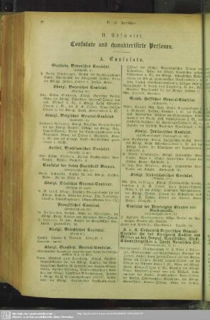 II.Abschnitt. Consulate und charakterisierte Personen