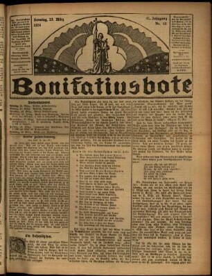 Erste Ausgabe vom Sonntag, den 23. März 1924.