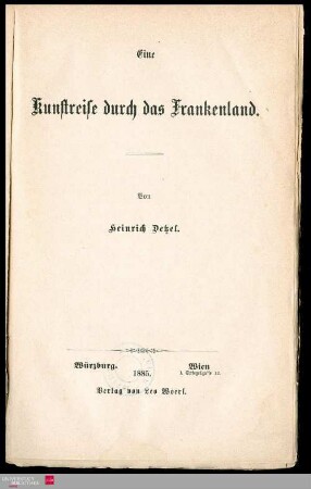 Eine Kunstreise durch das Frankenland