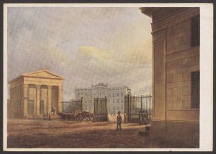 Ansichtskarte Anhalter Bahnhof koloriert, 1840