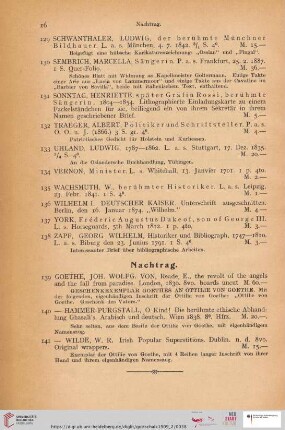 Schwanthaler - Zapf (Nr. 129 - 138)