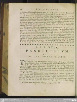 Lib. XXIX. Pandectarum
