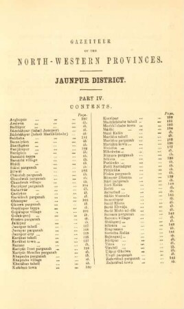 Gazetteer of the North-Western provinces. Jaunpur District
