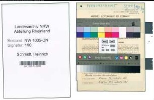 Entnazifizierung Heinrich Schmidt , geb. 17.11.1892 (Angestellter)