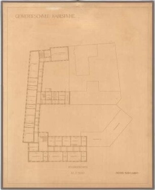 Billing, Hermann; Karlsruhe (Baden-Württemberg); Gewerbeschule - Grundriss Keller