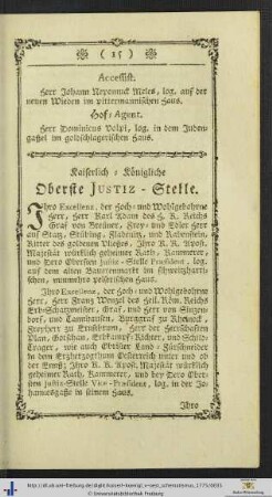 Kaiserlich-Königliche Oberste Justiz-Stelle.