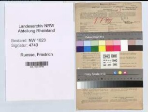Entnazifizierung Friedrich Ruesse , geb. 03.12.1897 (Regierungsinspektor)