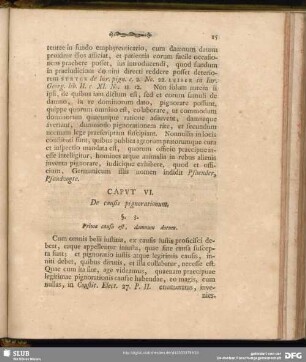 Caput VI. De causis pignorationum
