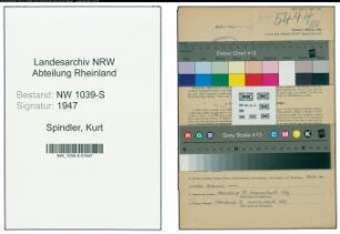 Entnazifizierung Kurt Spindler , geb. 03.01.1916 (Bauingenieur)