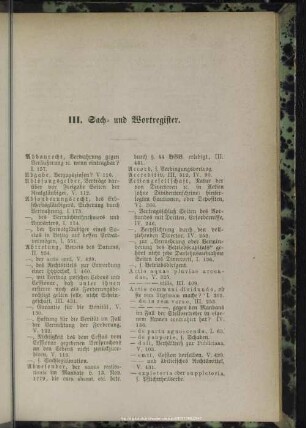 B. Civilrepertorium. III. Sach- und Wortregister