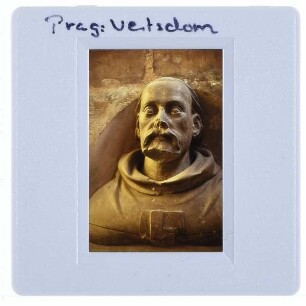 Prag, Veitsdom, Triforium,Parler, Büste von Andreas Kotlik im Triforium des Prager Veitsdom,Parler, Zyklus der Porträtbüsten im Triforium des Prager Doms