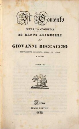 Il comento sopra la commedia di Dante Alighieri, 3