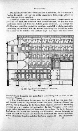 Fig. 223. Oppenheim'sches Geschäftshaus. Durchschnitt