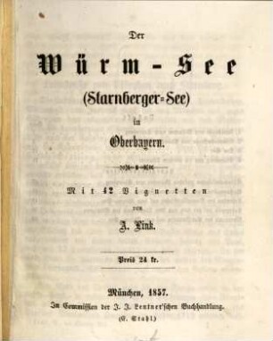 Der Würm-See (Starnberger-See) in Oberbayern