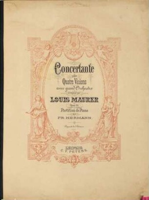 Concertante : pour quatre violons avec grand orchestre ; op. 55