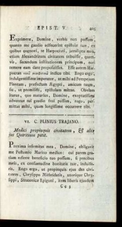 VI. C. Plinius Trajano