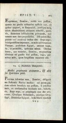 VI. C. Plinius Trajano