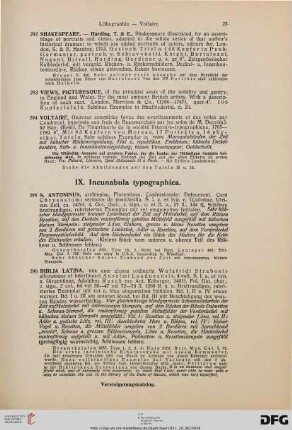 Incunabula typographica (Nr. 295-306)