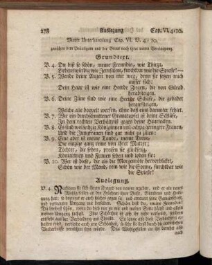 Vierte Unterhandlung Cap. VI. V. 4 - 10. zwischen dem Bräutigam und der Braut nach ihrer neuen Vereinigung.