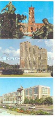 Postkarten mit Berlin-Ansichten, für Delegierte des 11. Weltgewerkschaftskongresses