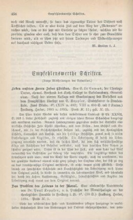 456-462 Empfehlenswerthe Schriften