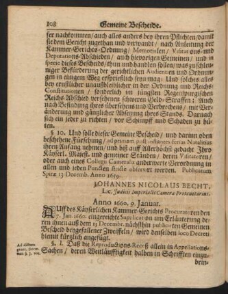 Anno 1660. 9. Januar. - Anno 1666. 18. Maji.