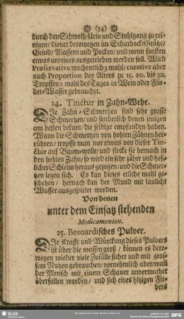 Von denen unter dem Einsatz stehenden Medicamenten ...