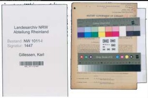 Entnazifizierung Karl Gillessen , geb. 05.06.1902 (Versicherungsvertreter)