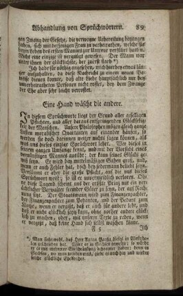 Eine Hand wäscht die andere