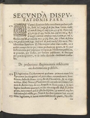 Secunda Disputationis Pars