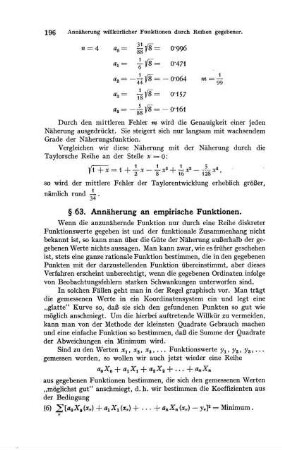 § 63. Annäherung an empirische Funktionen.