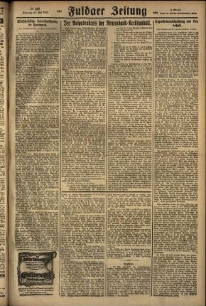 Zweite Ausgabe vom Sonntag, den 10. Mai 1925.