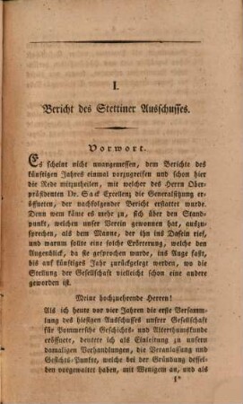 Jahresbericht der Gesellschaft für Pommersche Geschichte und Altertumskunde. 4, 4. 1829