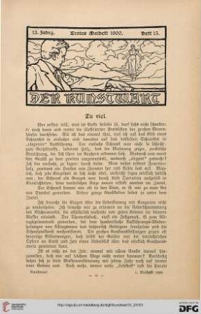 Heft 15 (1. Maiheft 1900)