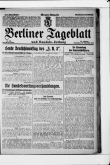 Berliner Tageblatt und Handels-Zeitung, Morgen-Ausgabe