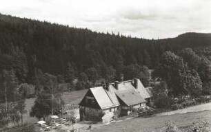 Lichtenberg. Forstgasthof zur Schwingerei im Gimmlitztal. Bergseite
