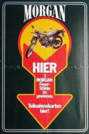 Werbeschild für Morgan-Zigaretten