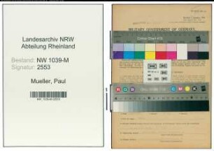 Entnazifizierung Paul Mueller , geb. 19.03.1894 (Arbeiter)