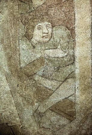 mittleres Bildfeld: Martyrium der heiligen Katharina