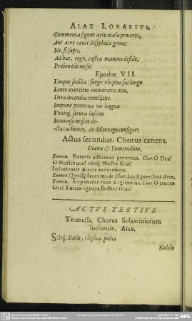Actus Tertius