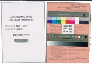 Entnazifizierung Hans Doehler , geb. 24.12.1894 (Vertreter)