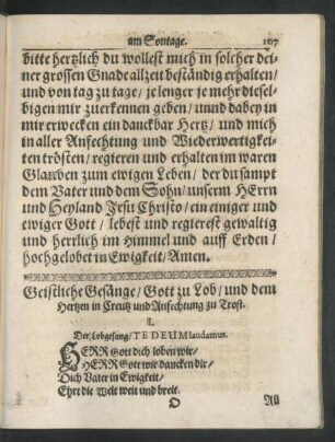 I. Der Lobgesang/ Te Deum laudamus.